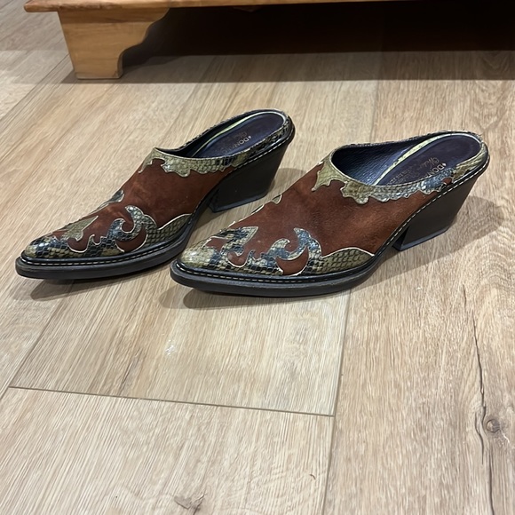 Donald Pliner Womens Size 6 Western Mule Couture Clogs - Picture 5 of 16